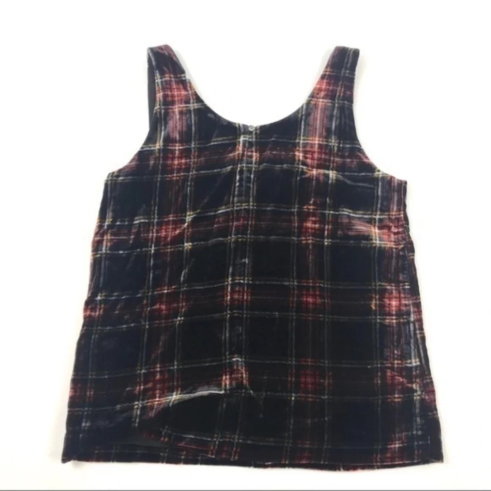 New J Crew Velvet Tank Top Stewart Tartan Plaid